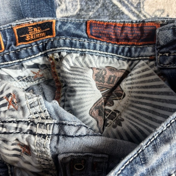 Rock Revival Ena Skinny Jeans Dark Wash Blue  Women's Size 25 Rhinestones - Picture 7 of 9